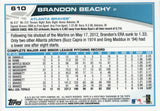 #610 Brandon Beachy Atlanta Braves 2013 Topps Baseball Card FAH