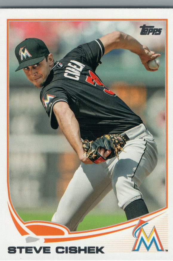 #621 Steve Cishek Miami Marlins 2013 Topps Baseball Card FAH