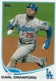 #594 Carl Crawford Los Angeles Dodgers 2013 Topps Baseball Card FAH