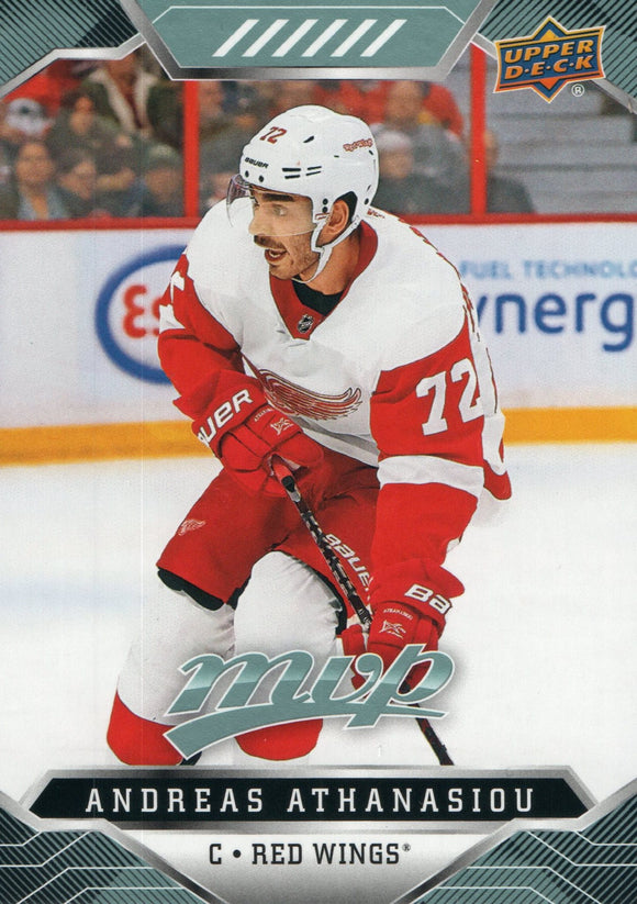#168 Andreas Athanasiou Detroit Red Wings 2019-20 Upper Deck MVP Hockey Card