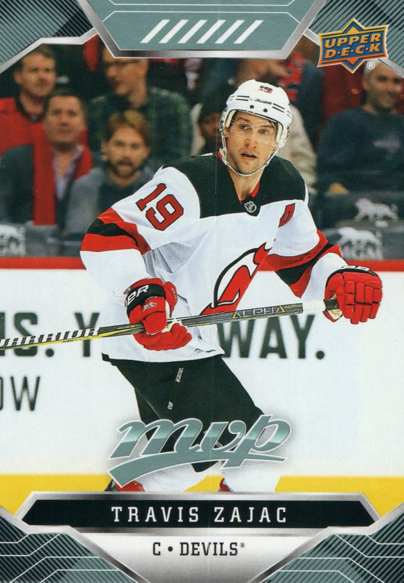 #3 Travis Zajac New Jersey Devils 2019-20 Upper Deck MVP Hockey Card