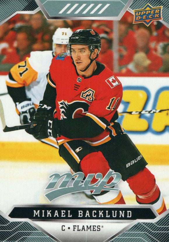 #23 Mikael Backlund Calgary Flames 2019-20 Upper Deck MVP Hockey Card