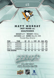 #45 Matt Murray Pittsburgh Penguins 2019-20 Upper Deck MVP Hockey Card