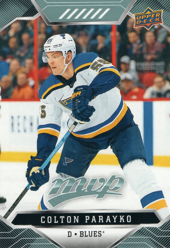 #193 Colton Parayko St Louis Blues 2019-20 Upper Deck MVP Hockey Card