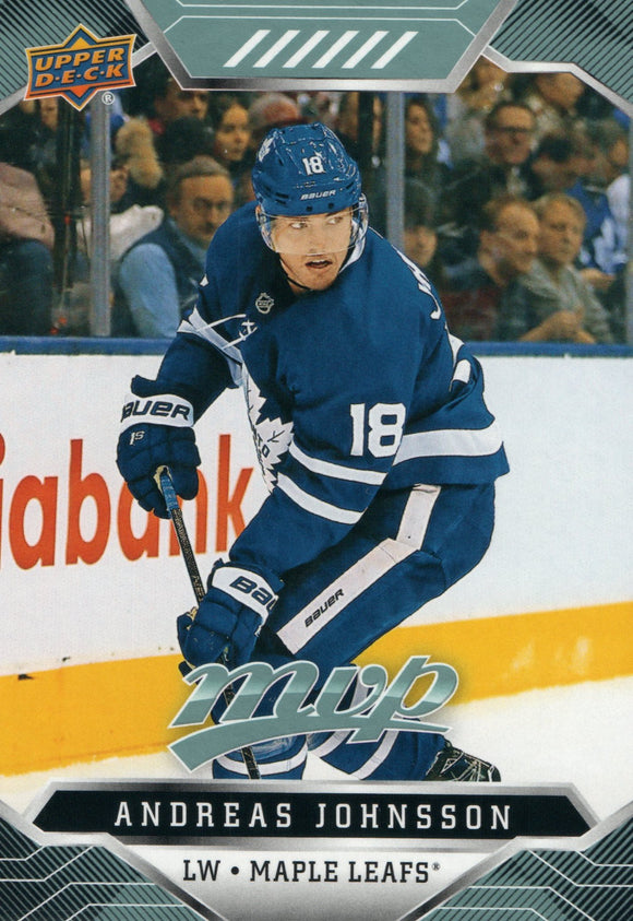 #115 Andreas Johnson Toronto Maple Leafs 2019-20 Upper Deck MVP Hockey Card