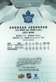 #115 Andreas Johnson Toronto Maple Leafs 2019-20 Upper Deck MVP Hockey Card