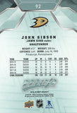 #92 John Gibson Anaheim Ducks 2019-20 Upper Deck MVP Hockey Card