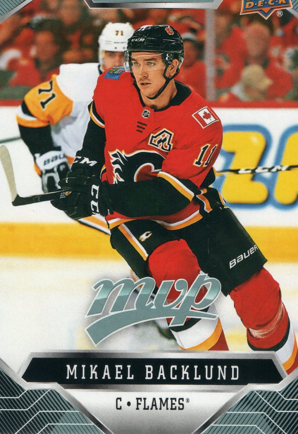 #23 Mikael Backlund Calgary Flames 2019-20 Upper Deck MVP Hockey Card