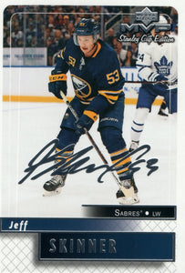 #34 Jeff Skinner Silver Scripts Stanley Cup Edition Buffalo Sabres 2019-20 Upper Deck MVP Hockey Card