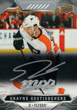 #142 Shayne Gostisbehere Silver Scripts Philadelphia Flyers 2019-20 Upper Deck MVP Hockey Card