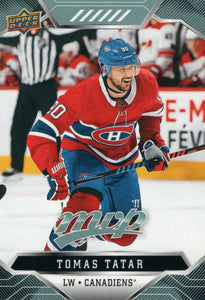 #162 Tomas Tatar Montreal Canadiens 2019-20 Upper Deck MVP Hockey Card