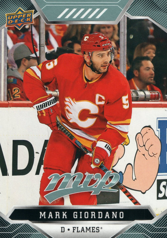 #39 Mark Giordano Calgary Flames 2019-20 Upper Deck MVP Hockey Card