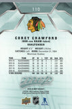 #110 Corey Crawford Chicago Blackhawks 2019-20 Upper Deck MVP Hockey Card