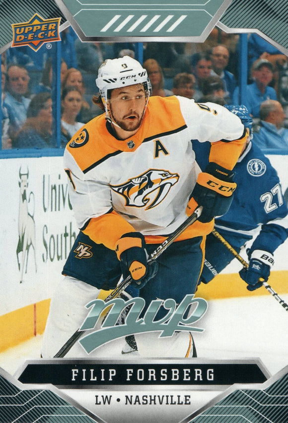 #36 Filip Forsberg Nashville Predators 2019-20 Upper Deck MVP Hockey Card