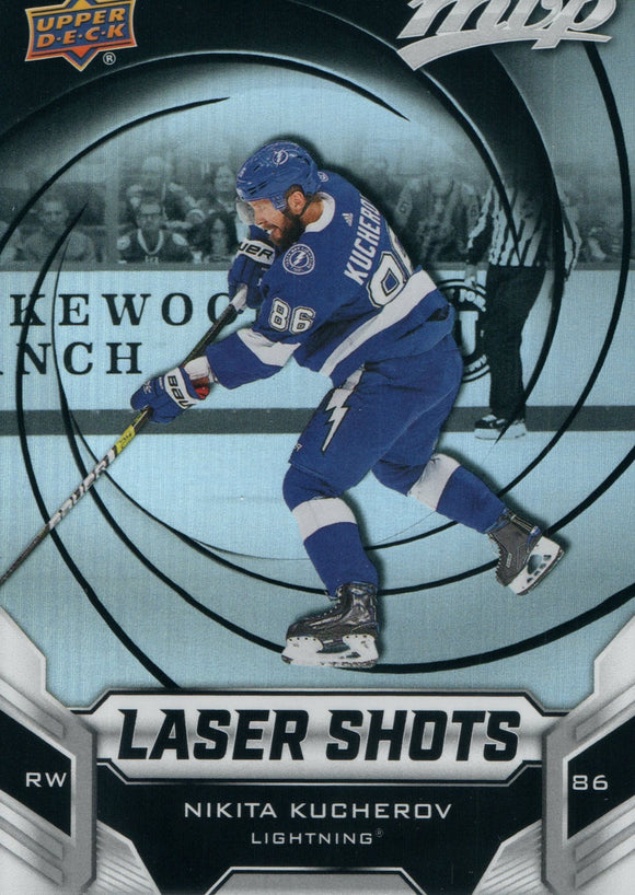 S-8 Nikita Kucherrov Laser Shots Tampa Bay Lightning 2019-20 Upper Deck MVP Hockey Card