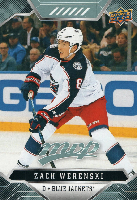 #132 Zach Werenski Columbus Blue Jackets 2019-20 Upper Deck MVP Hockey Card