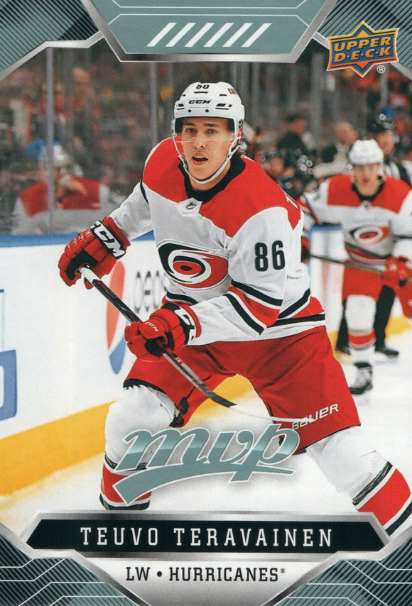 #85 Teuvo Teravainen Carolina Hurricanes 2019-20 Upper Deck MVP Hockey Card