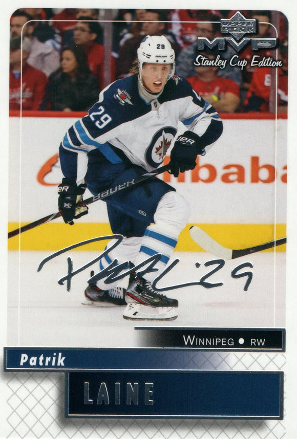 #78 Patrik Laine Silver Scripts Stanley Cup Edition Winnipeg Jets 2019-20 Upper Deck MVP Hockey Card