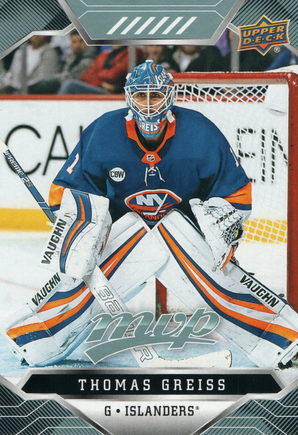 #121 Thomas Greiss New York Islanders 2019-20 Upper Deck MVP Hockey Card