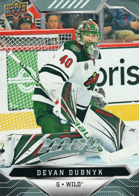 #86 Devan Dubnyk Minnesota Wild 2019-20 Upper Deck MVP Hockey Card