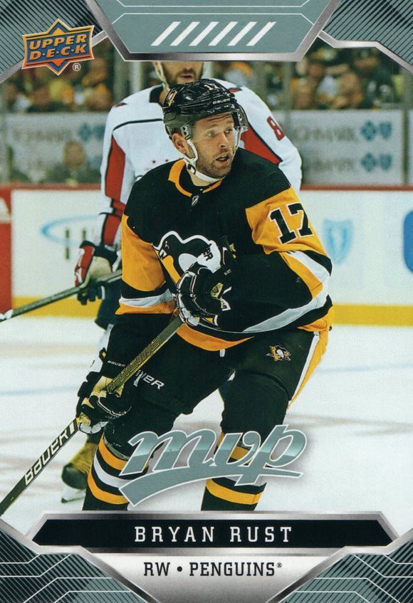 #197 Bryan Rust Pittsburgh Penguins 2019-20 Upper Deck MVP Hockey Card