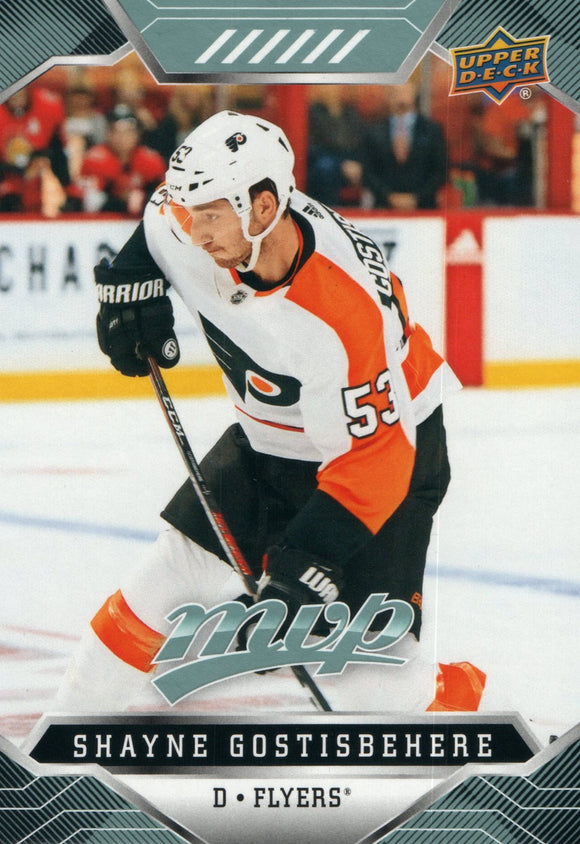 #142 Shayne Gostisbehere Philadelphia Flyers 2019-20 Upper Deck MVP Hockey Card