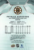 #19 Patrice Bergeron Boston Bruins 2019-20 Upper Deck MVP Hockey Card