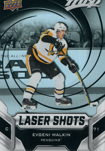 S-3 Evgeni Malkin Laser Shots Pittsburgh Penguins 2019-20 Upper Deck MVP Hockey Card