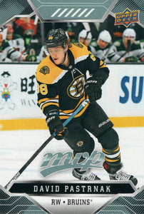 #5 David Pastrnak Boston Bruins 2019-20 Upper Deck MVP Hockey Card
