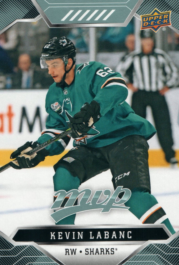 #196 Kevin Labanc San Jose Sharks 2019-20 Upper Deck MVP Hockey Card
