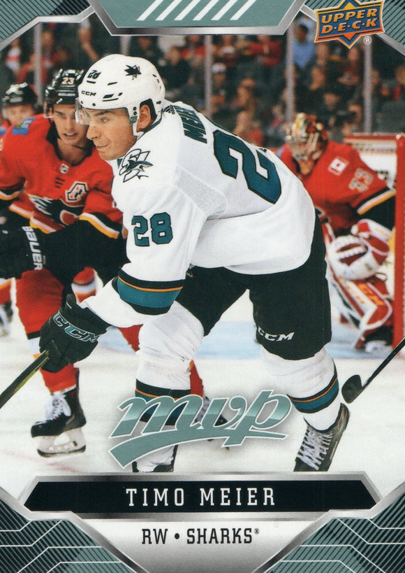 #73 Timo Meier San Jose Sharks 2019-20 Upper Deck MVP Hockey Card