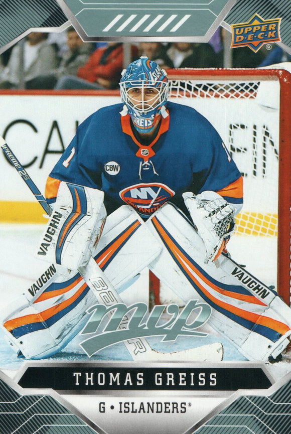 #121 Thomas Greiss New York Islanders 2019-20 Upper Deck MVP Hockey Card