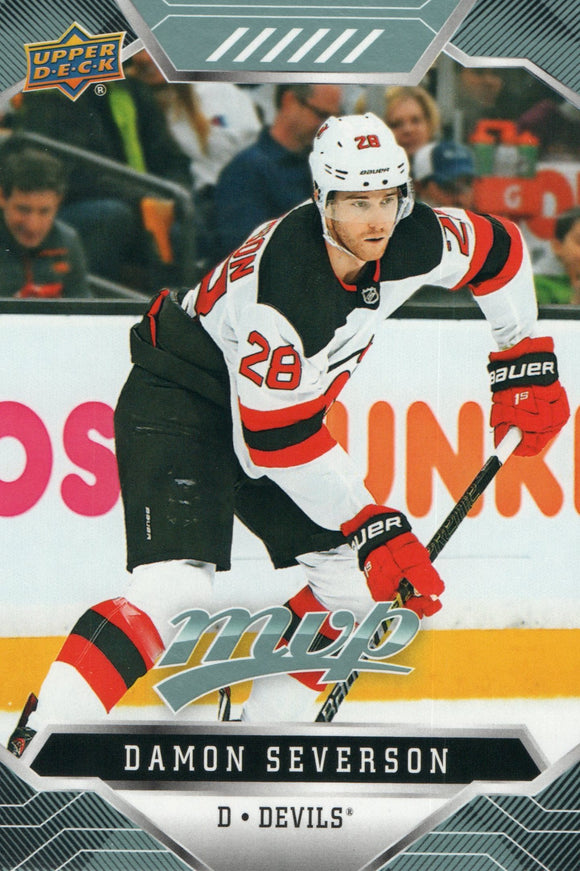 #21 Damon Severson New Jersey Devils 2019-20 Upper Deck MVP Hockey Card