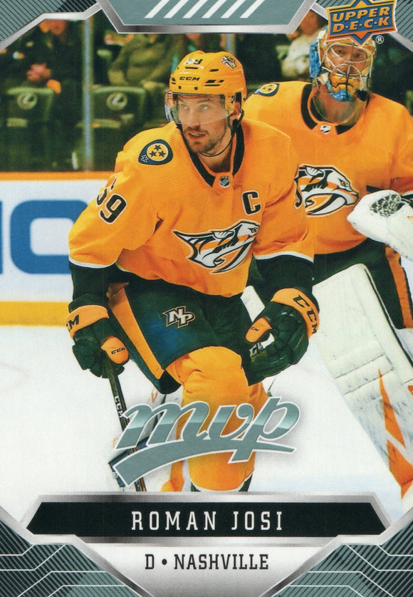 #58 Roman Josi Nashville Predators 2019-20 Upper Deck MVP Hockey Card