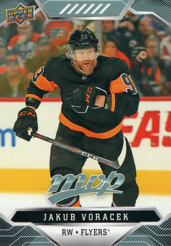 #102 Jakub Voracek Philadelphia Flyers 2019-20 Upper Deck MVP Hockey Card