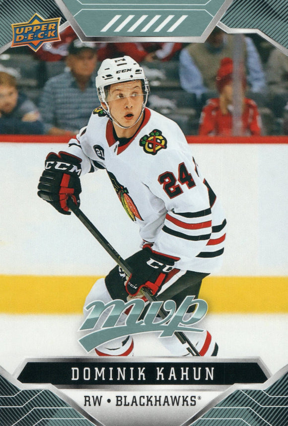 #174 Dominik Kahun Chicago Blackhawks 2019-20 Upper Deck MVP Hockey Card