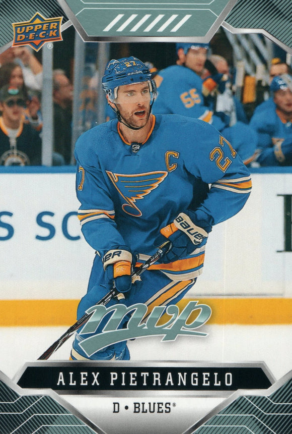 #180 Alex Pietrangelo St Louis Blues 2019-20 Upper Deck MVP Hockey Card