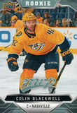 #222 Colin Blackwell Rookie Nashville Predators 2019-20 Upper Deck MVP Hockey Card