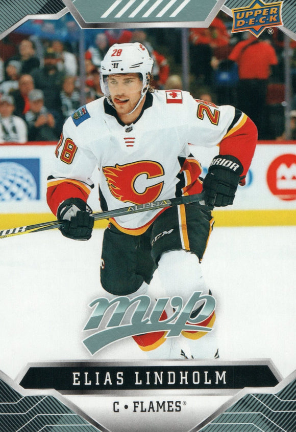 #32 Elias Lindholm Calgary Flames 2019-20 Upper Deck MVP Hockey Card
