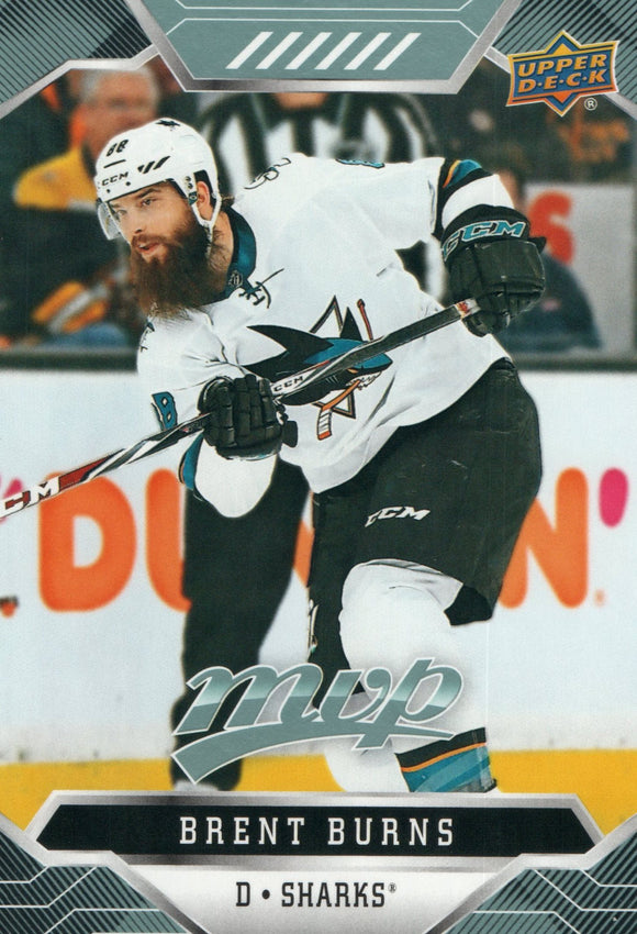 #7 Brent Burns San Jose Sharks 2019-20 Upper Deck MVP Hockey Card
