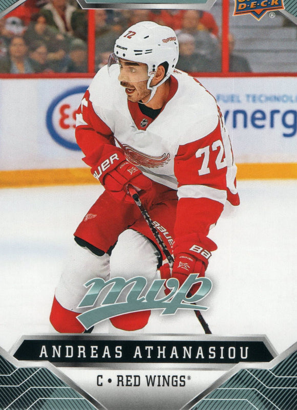#168 Andreas Athanasiou Detroit Red Wings 2019-20 Upper Deck MVP Hockey Card