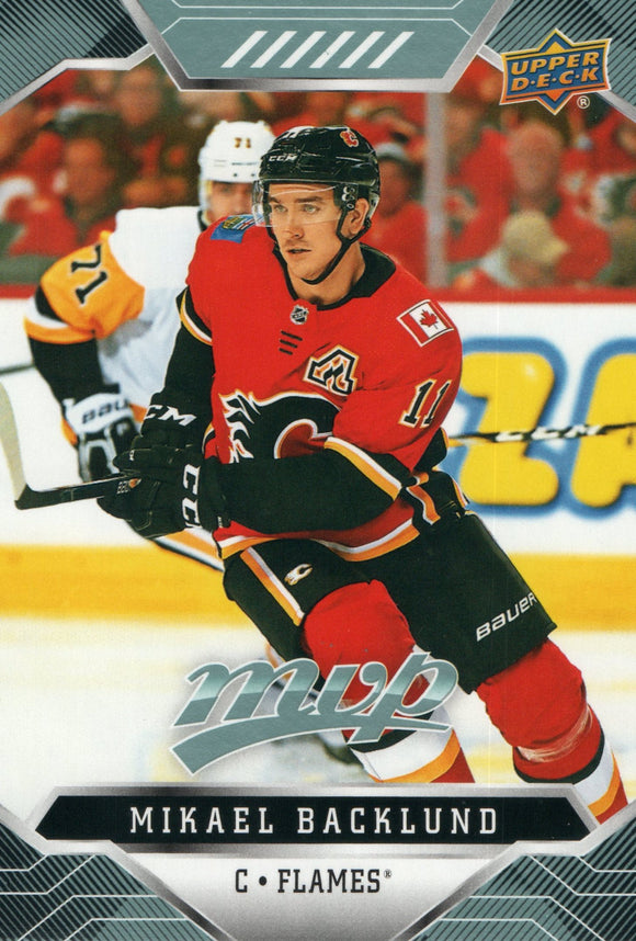 #23 Mikael Backlund Calgary Flames 2019-20 Upper Deck MVP Hockey Card