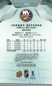 #199 Johnny Boychuk New York Islanders 2019-20 Upper Deck MVP Hockey Card
