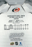 #33 Sebastian Aho Silver Script Carolina Hurricanes 2019-20 Upper Deck MVP Hockey Card