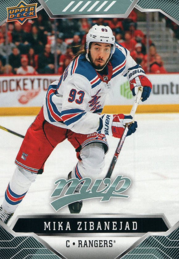 #82 Mika Zibanejad New York Rangers 2019-20 Upper Deck MVP Hockey Card