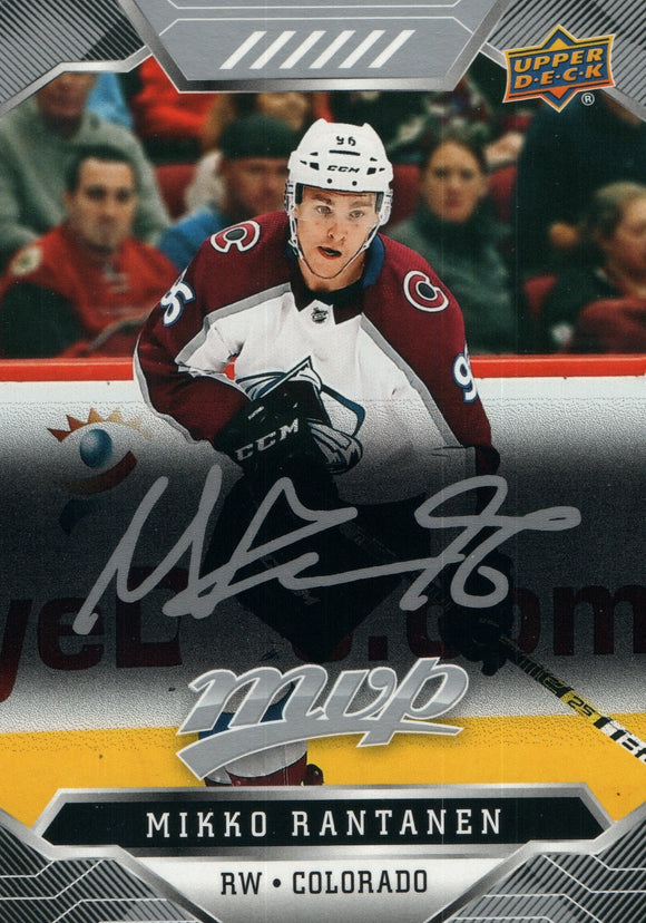#13 Mikko Rantanen Silver Scripts Colorado Avalanche 2019-20 Upper Deck MVP Hockey Card