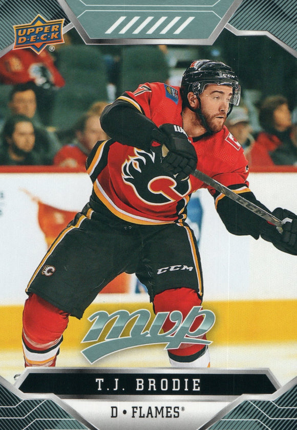 #173 TJ Brodie Calgary Flames 2019-20 Upper Deck MVP Hockey Card