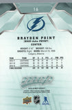 #16 Brayden Point Tampa Bay Lightning 2019-20 Upper Deck MVP Hockey Card