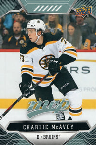 #18 Charlie Mcavoy Boston Bruins 2019-20 Upper Deck MVP Hockey Card