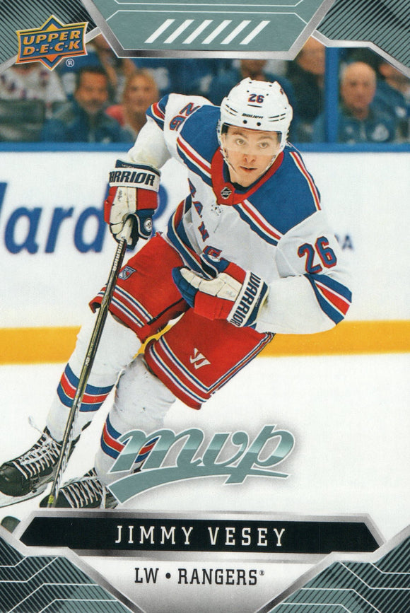 #134 Jimmy Vesey New York Rangers 2019-20 Upper Deck MVP Hockey Card